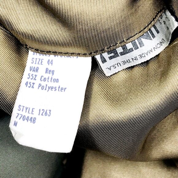 Brooks Brothers Vintage Sport Coat Canvas Cotton Khaki Green Gray 44 Blazer - Picture 3 of 14